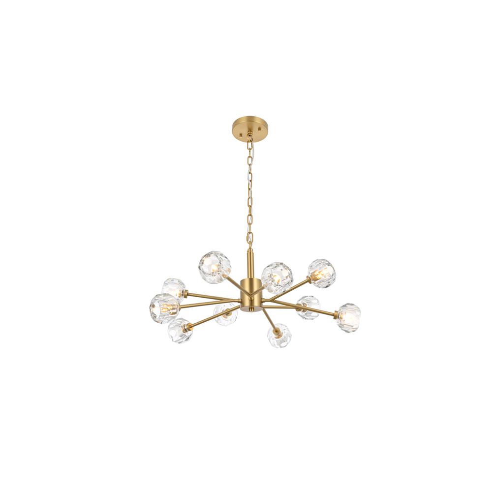 Graham 10 Light Pendant In Gold. Picture 1