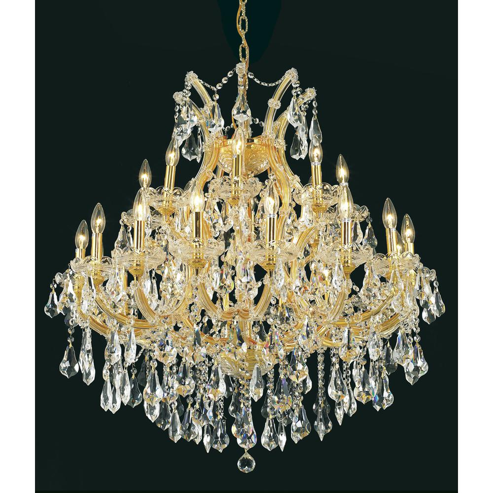 Maria Theresa 24 Light Gold Chandelier Clear Royal Cut Crystal. Picture 1
