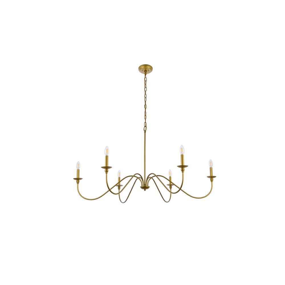 Rohan 48 Inch Chandelier In Brass. Picture 6