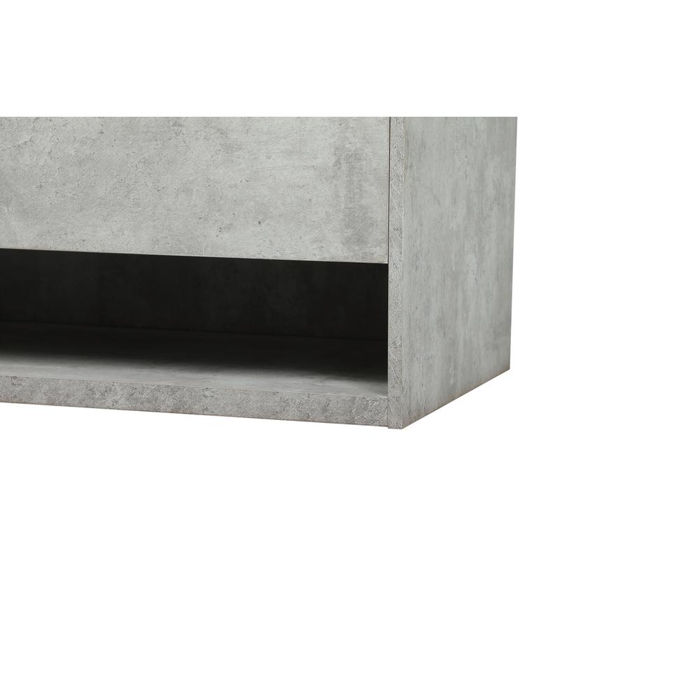 40 Inch Single Bathroom Vanity In Concrete Grey. Picture 13