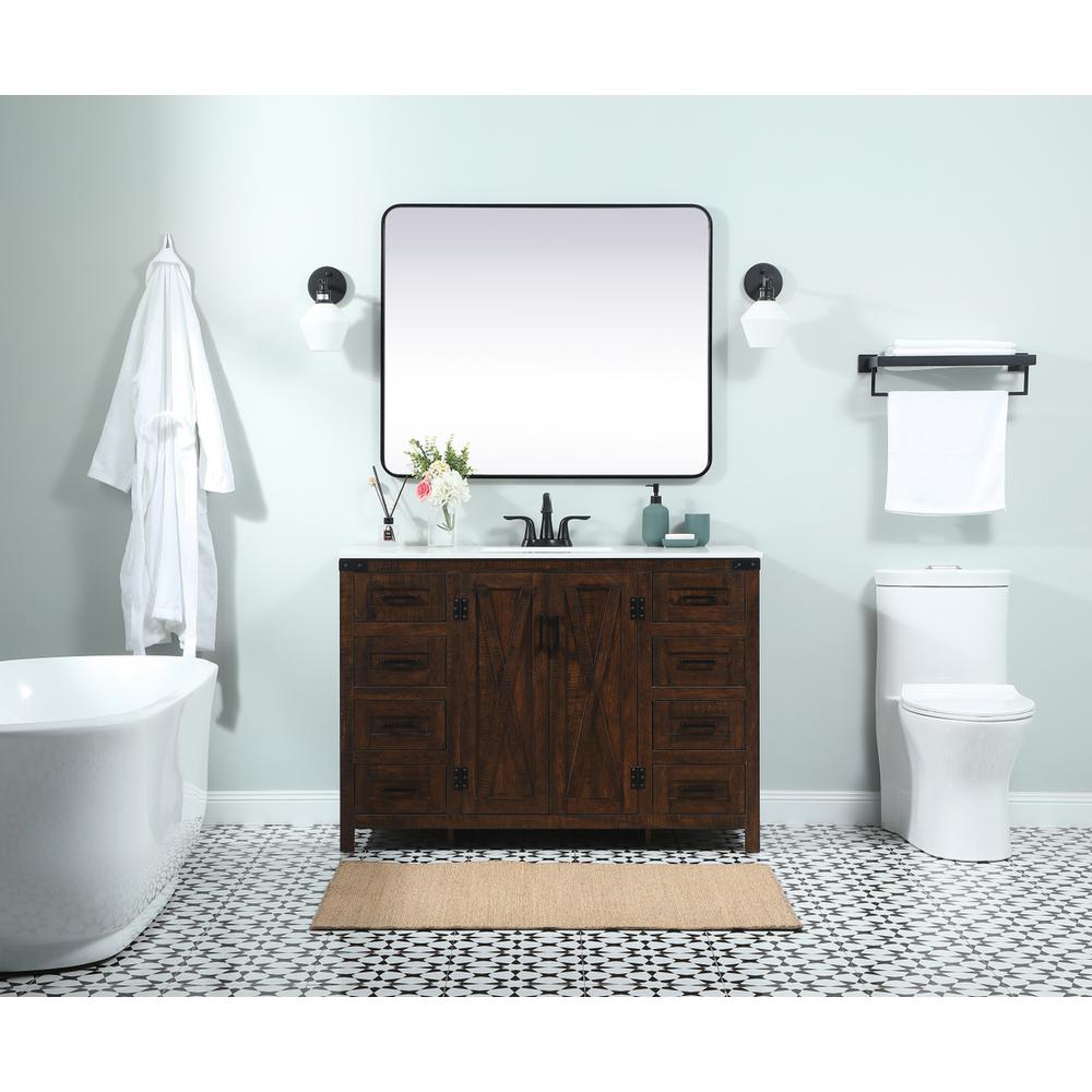 48 Inch Single Bathroom Vanity In Expresso. Picture 4