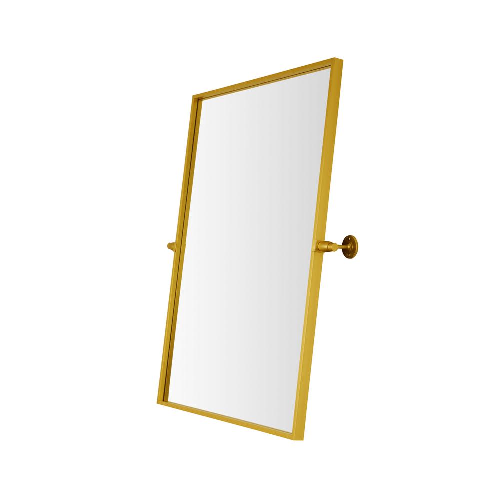 Rectangle Pivot Mirror 24X32 Inch In Gold. Picture 7