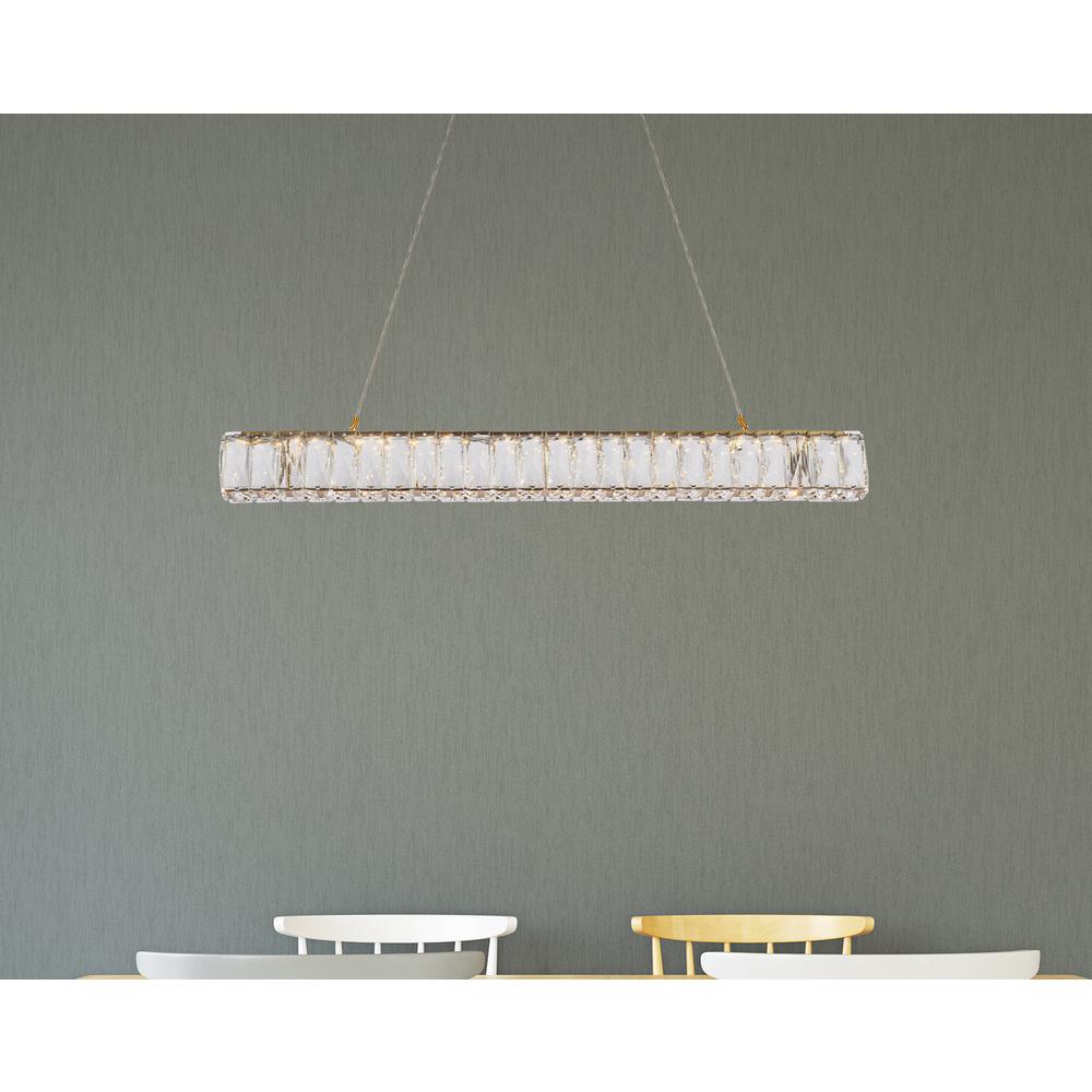 Monroe 31 Inch Led Linear Pendant In Gold. Picture 8