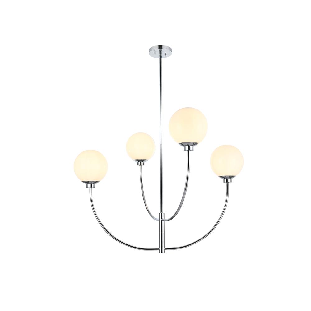 Nyomi 36 Inch Chandelier In Chrome. Picture 1