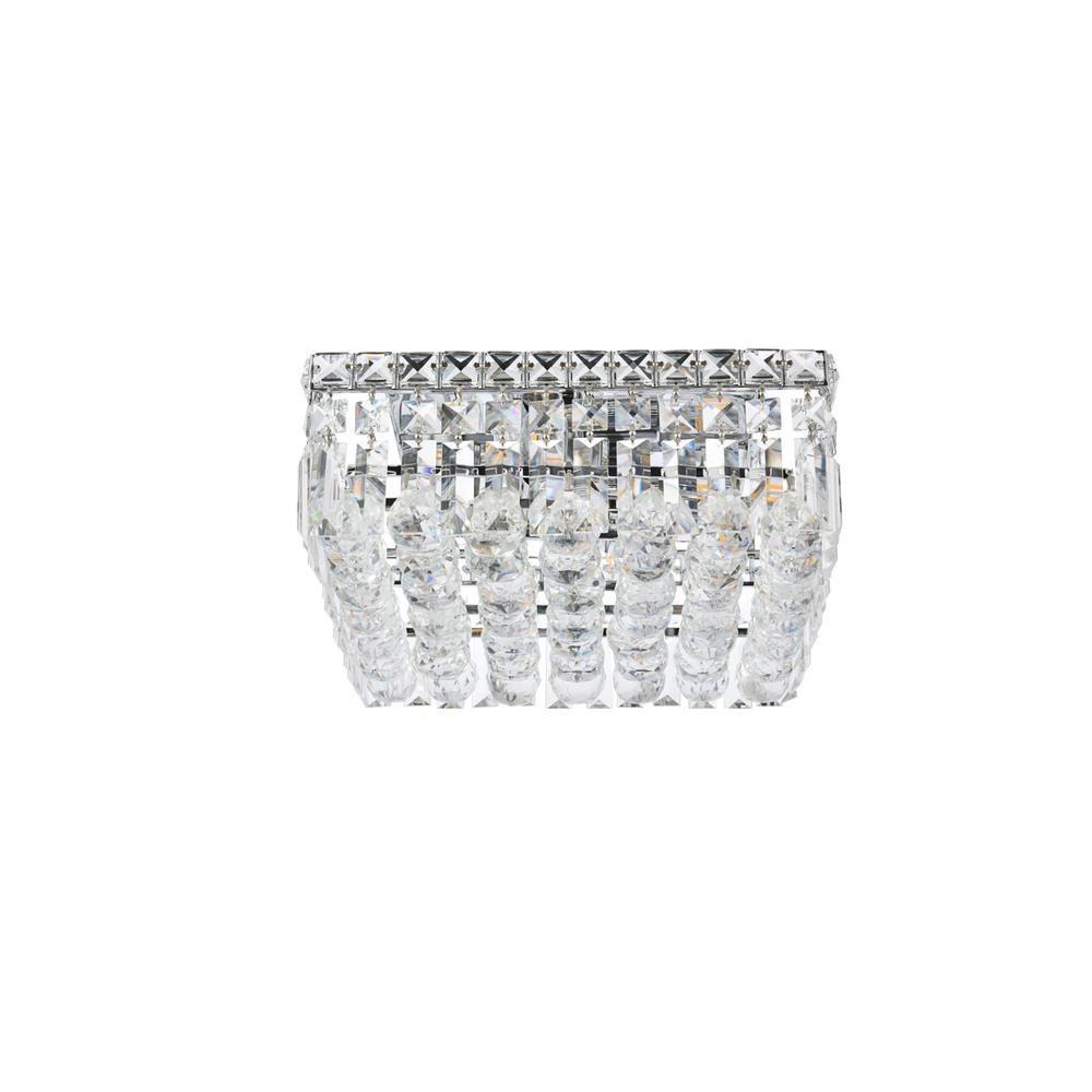Maxime 4 Light Chrome Flush Mount Clear Royal Cut Crystal. Picture 2