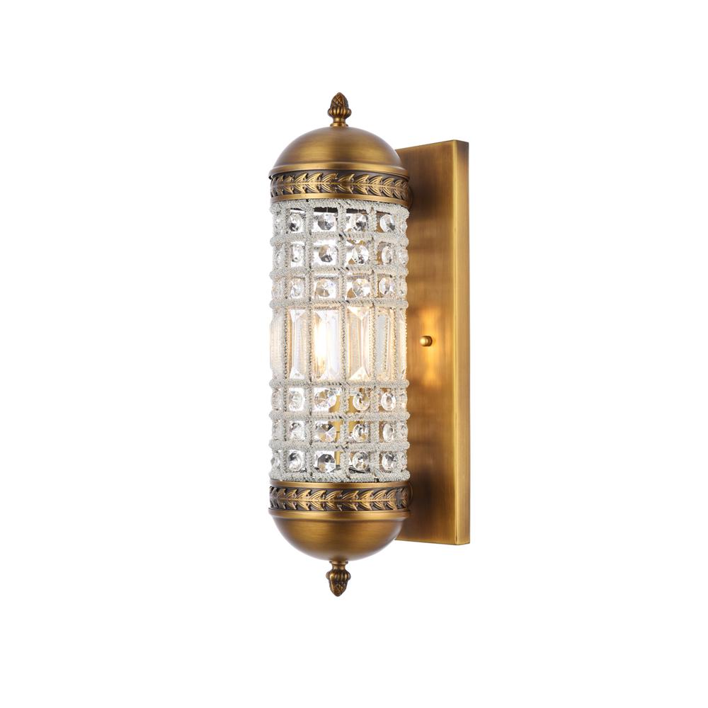 Olivia 1 Light French Gold Wall Sconce Clear Royal Cut Crystal. Picture 2