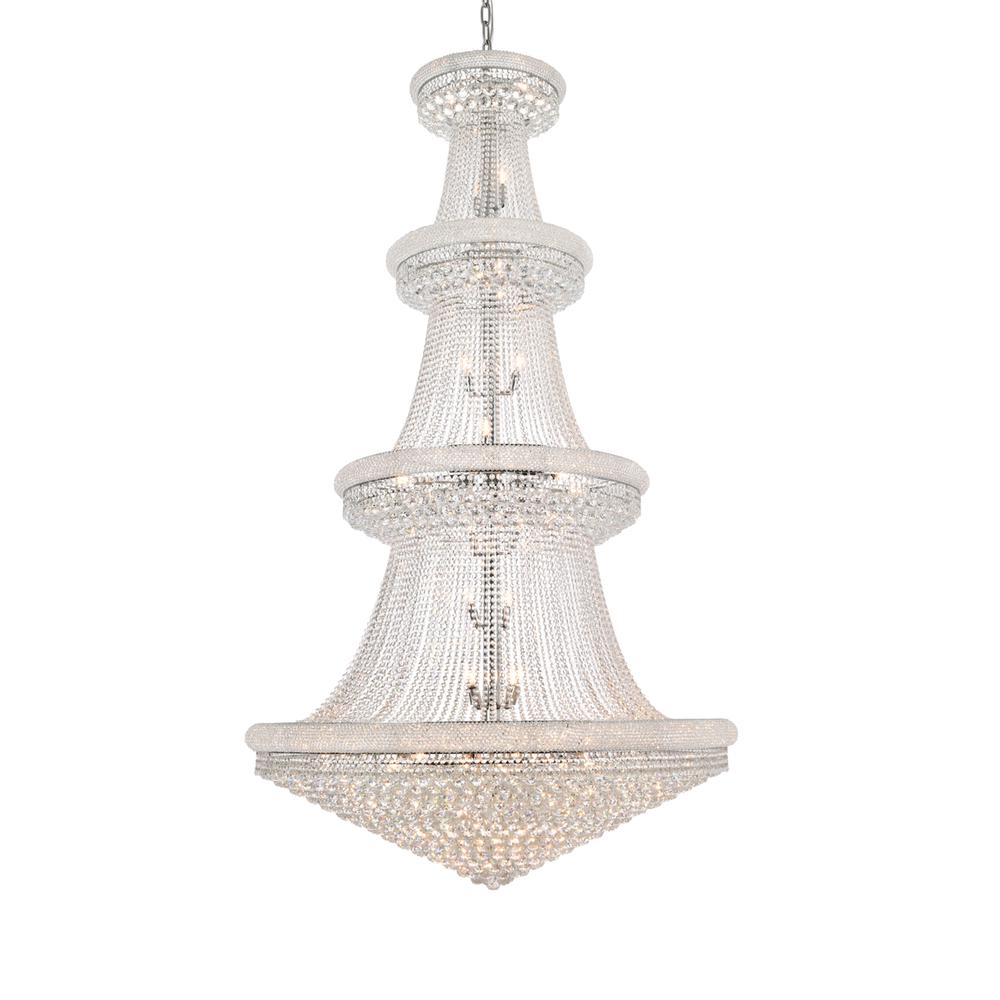 Primo 48 Light Chrome Chandelier Clear Royal Cut Crystal. Picture 2
