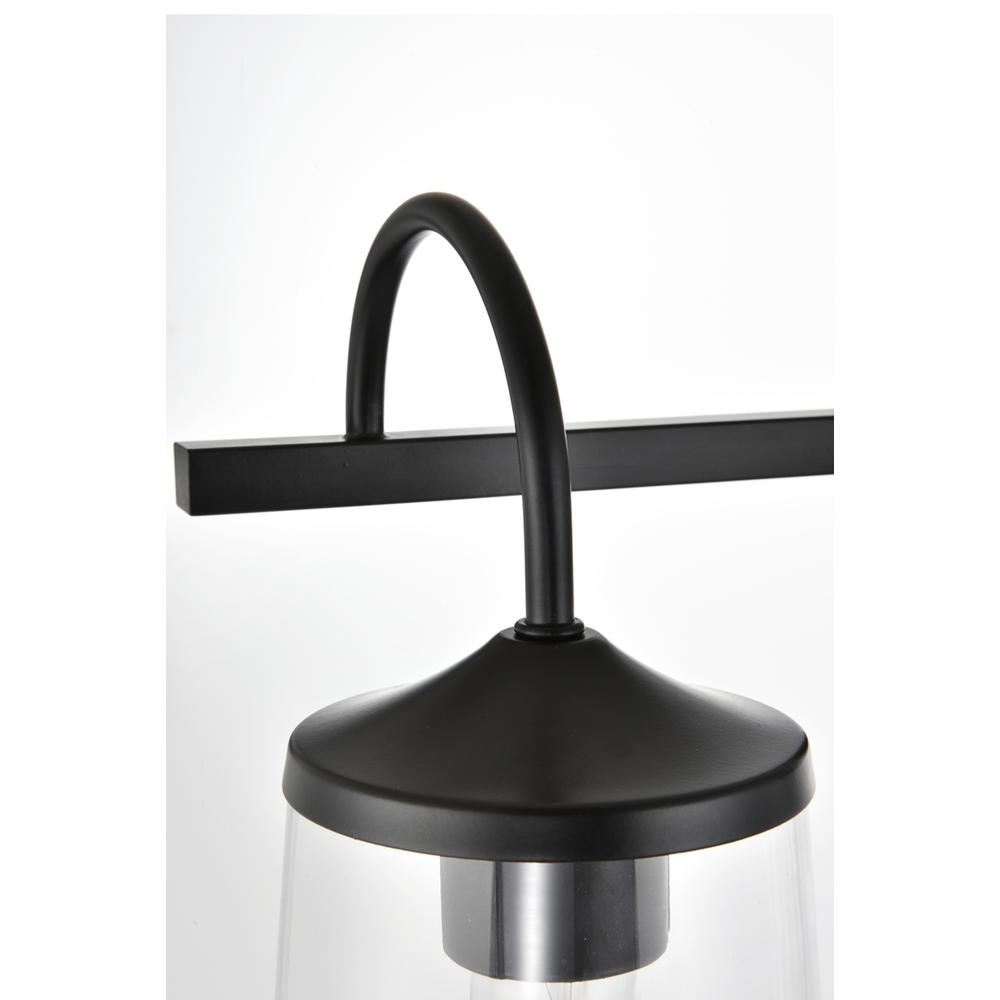 Avani 4 Light Black And Clear Bath Sconce. Picture 6