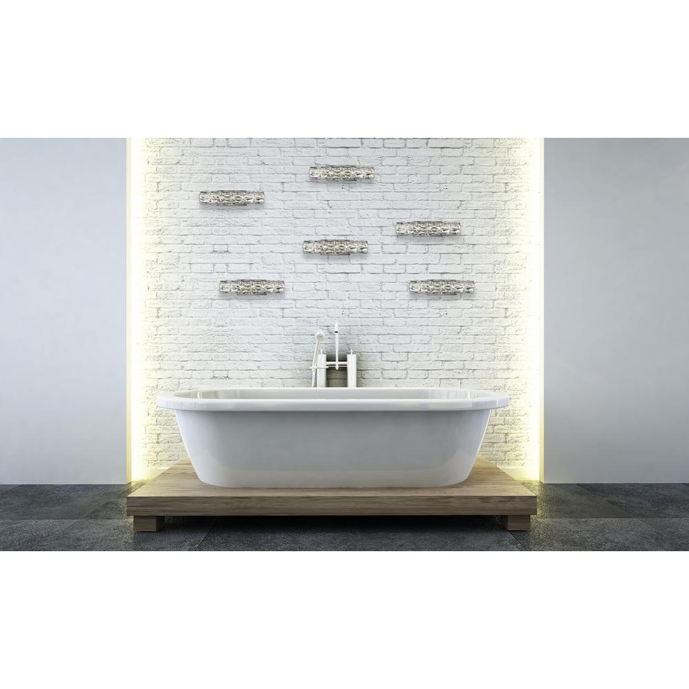 Valetta Integrated Led Chip Light Chrome Wall Sconce Clear Royal Cut Crystal. Picture 6