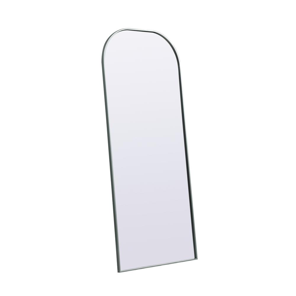 Metal Frame Arch Full Length Mirror 28X66 Inch In Silver. Picture 6