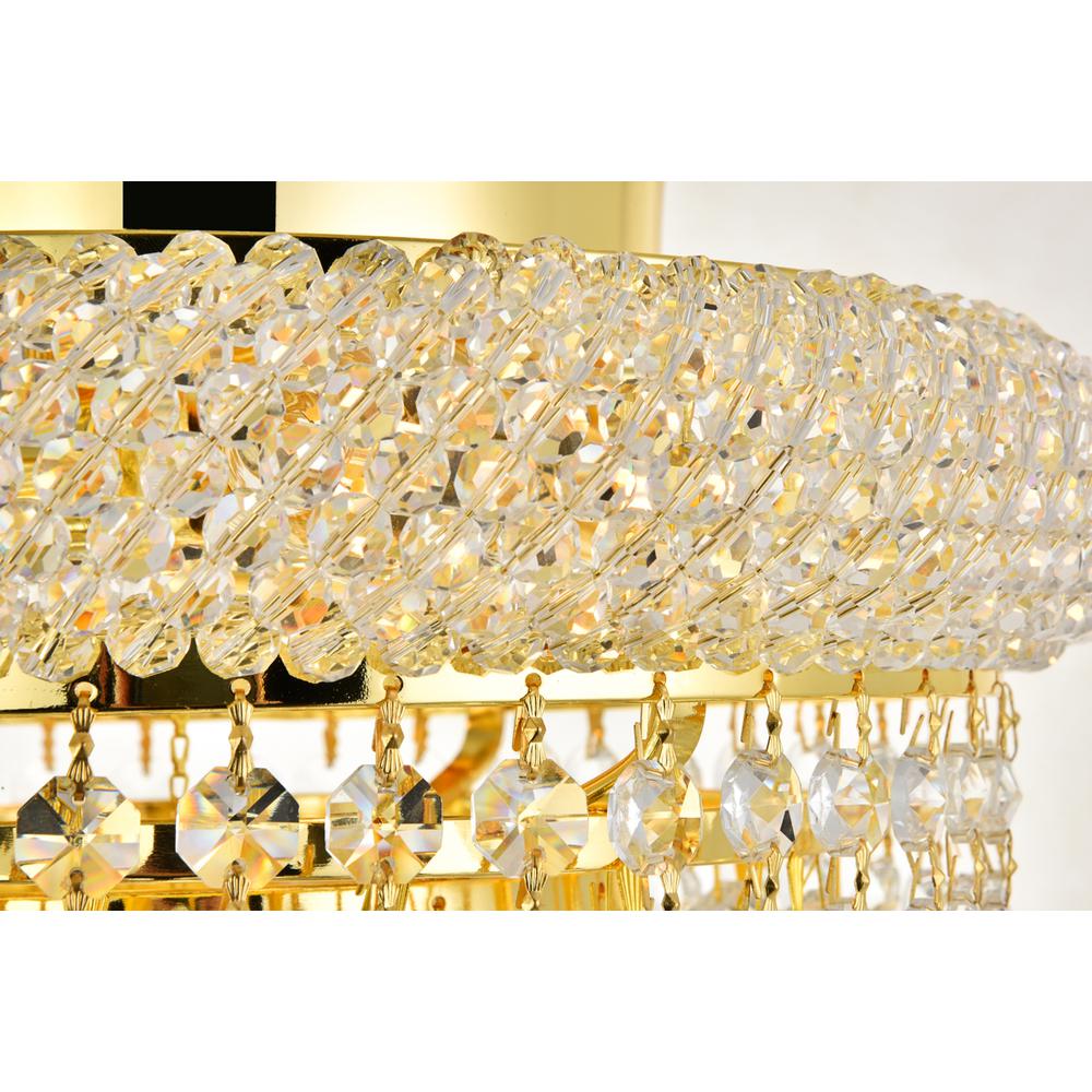 Primo 4 Light Gold Flush Mount Clear Royal Cut Crystal. Picture 3