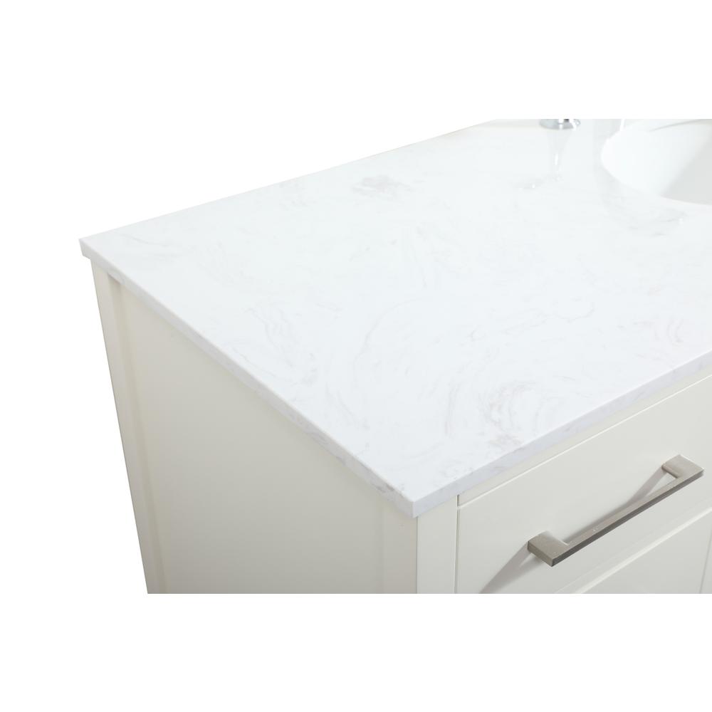 60 Inch Single Bathroom Vanity In White. Picture 11
