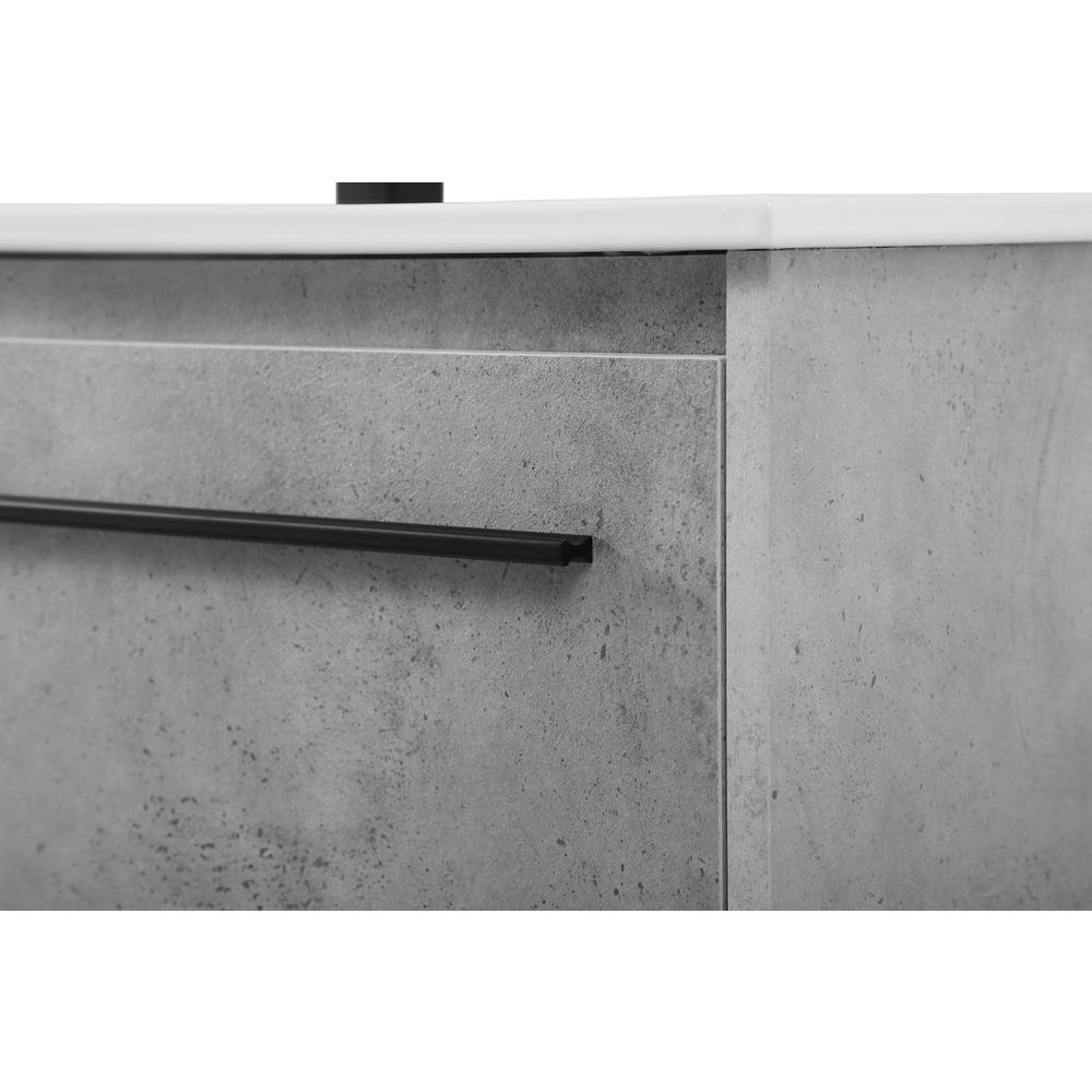 40 Inch  Single Bathroom Vanity In Concrete Grey. Picture 5