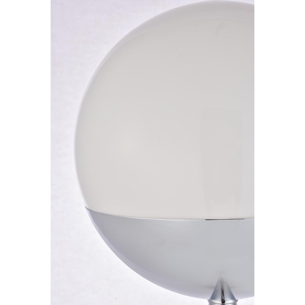 Eclipse 1 Light Chrome Floor Lamp With Frosted White Glass. Picture 4