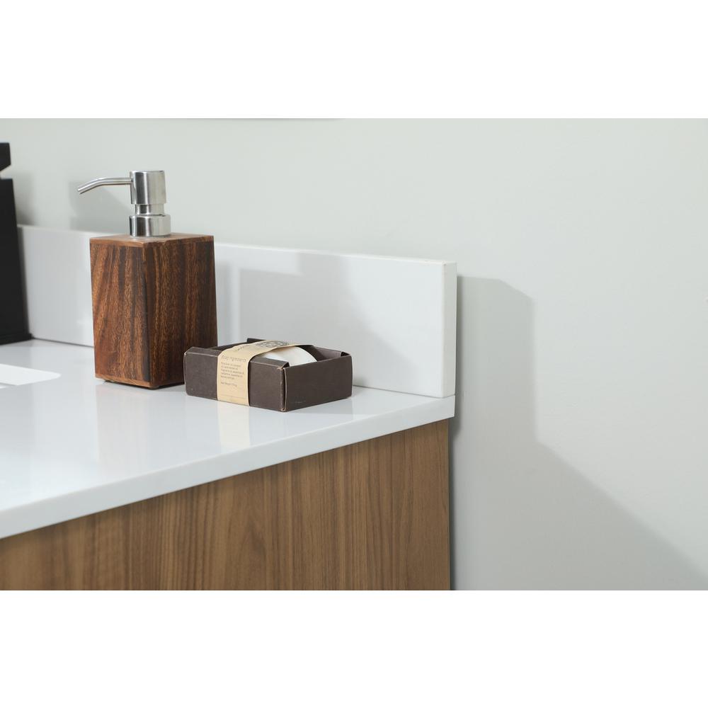 40 Inch Single Bathroom Vanity In Walnut Brown With Backsplash. Picture 5