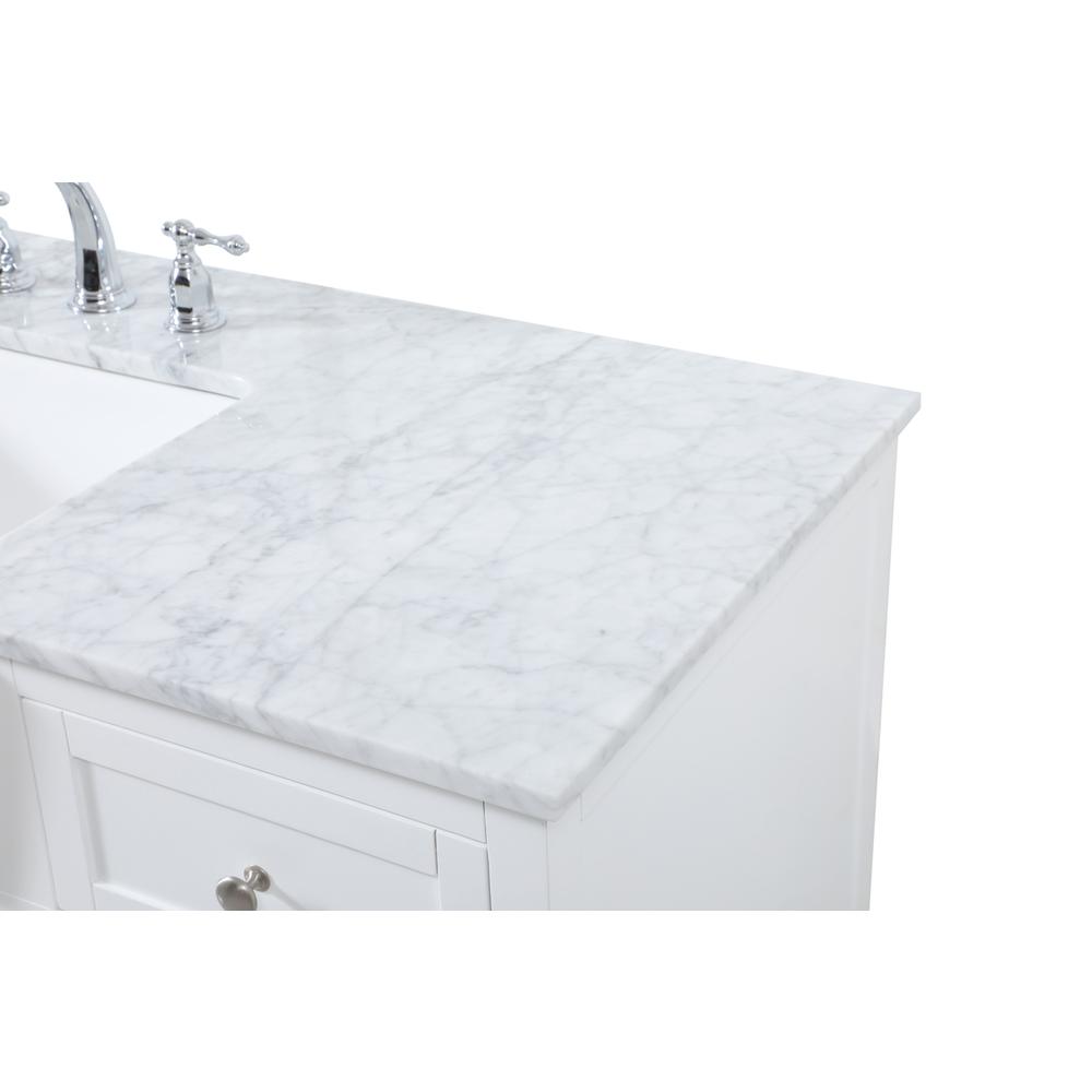 42 Inch Single Bathroom Vanity In White. Picture 11