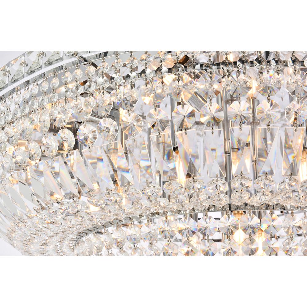Tranquil 21 Light Chrome Flush Mount Clear Royal Cut Crystal. Picture 4
