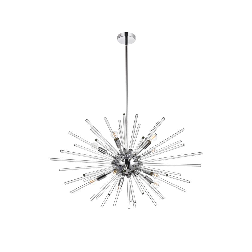 Sienna 36 Inch Crystal Rod Pendant In Chrome. Picture 6