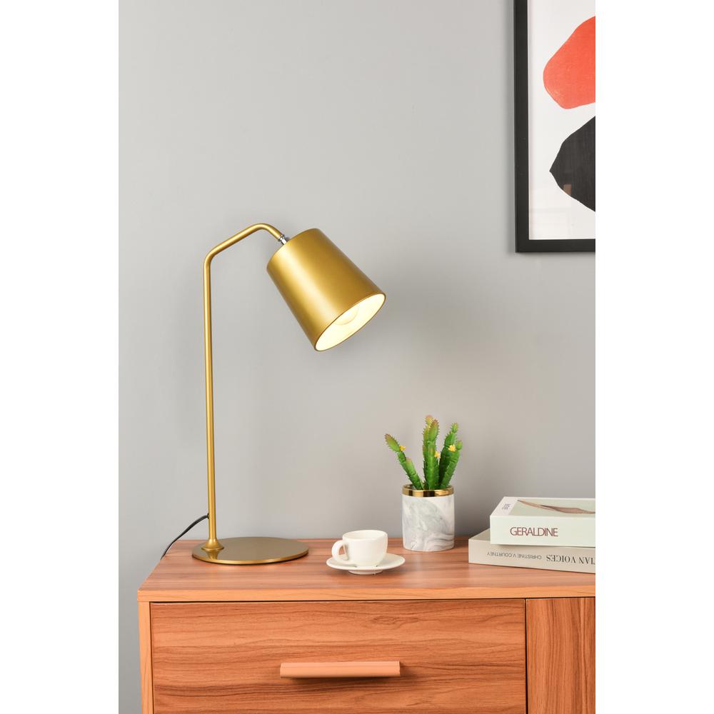 Leroy 1 Light Brass Table Lamp. Picture 8