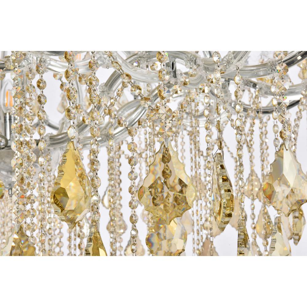 Maria Theresa 49 Light Chrome Chandelier Golden Teak (Smoky) Royal Cut Crystal. Picture 4