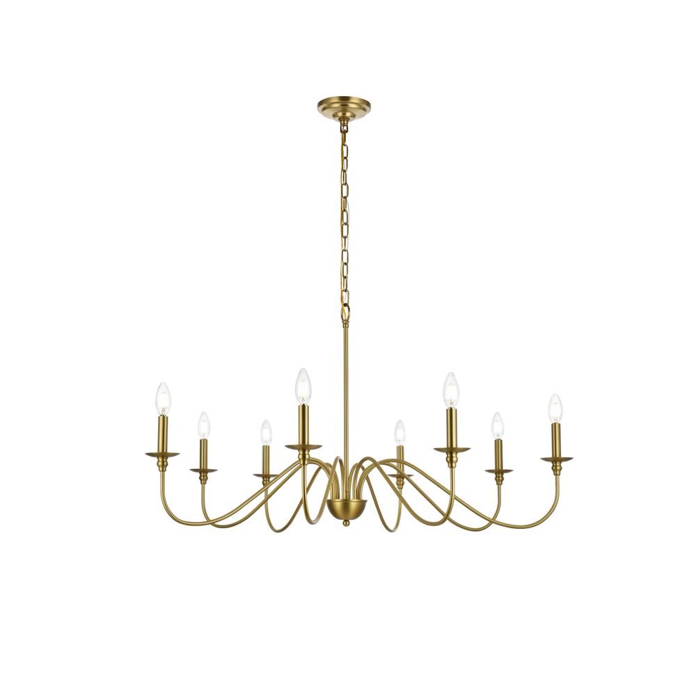 Rohan 42 Inch Chandelier In Satin Gold. Picture 1