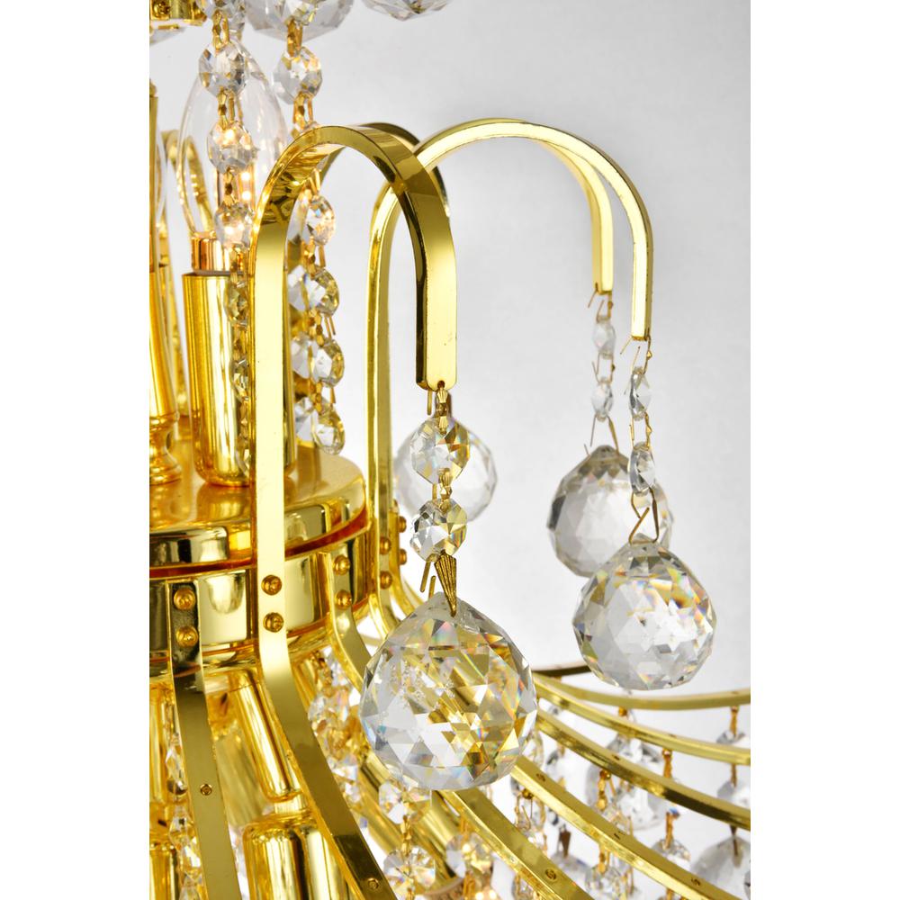 Toureg 11 Light Gold Chandelier Clear Royal Cut Crystal. Picture 2