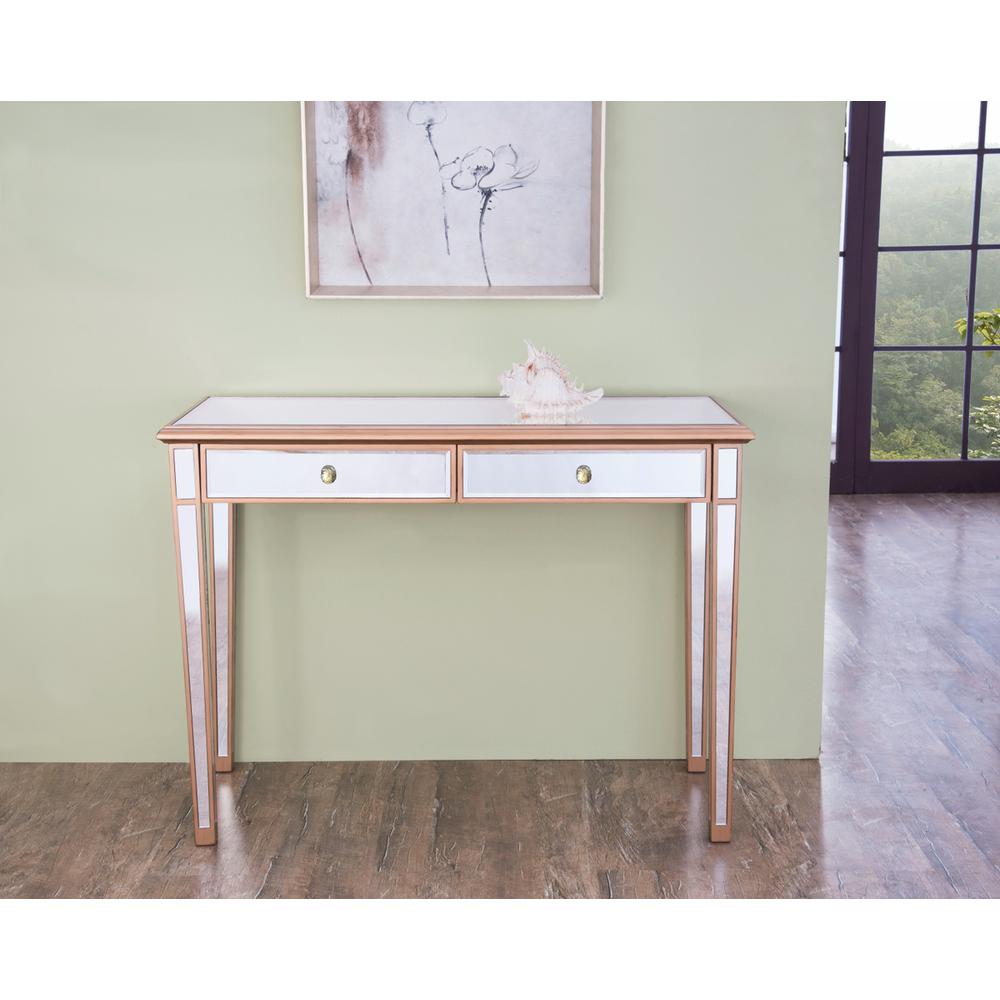 2 Drawers Dressing Table 42 In. X 18 In. X 31 In. In Gold Paint. Picture 14