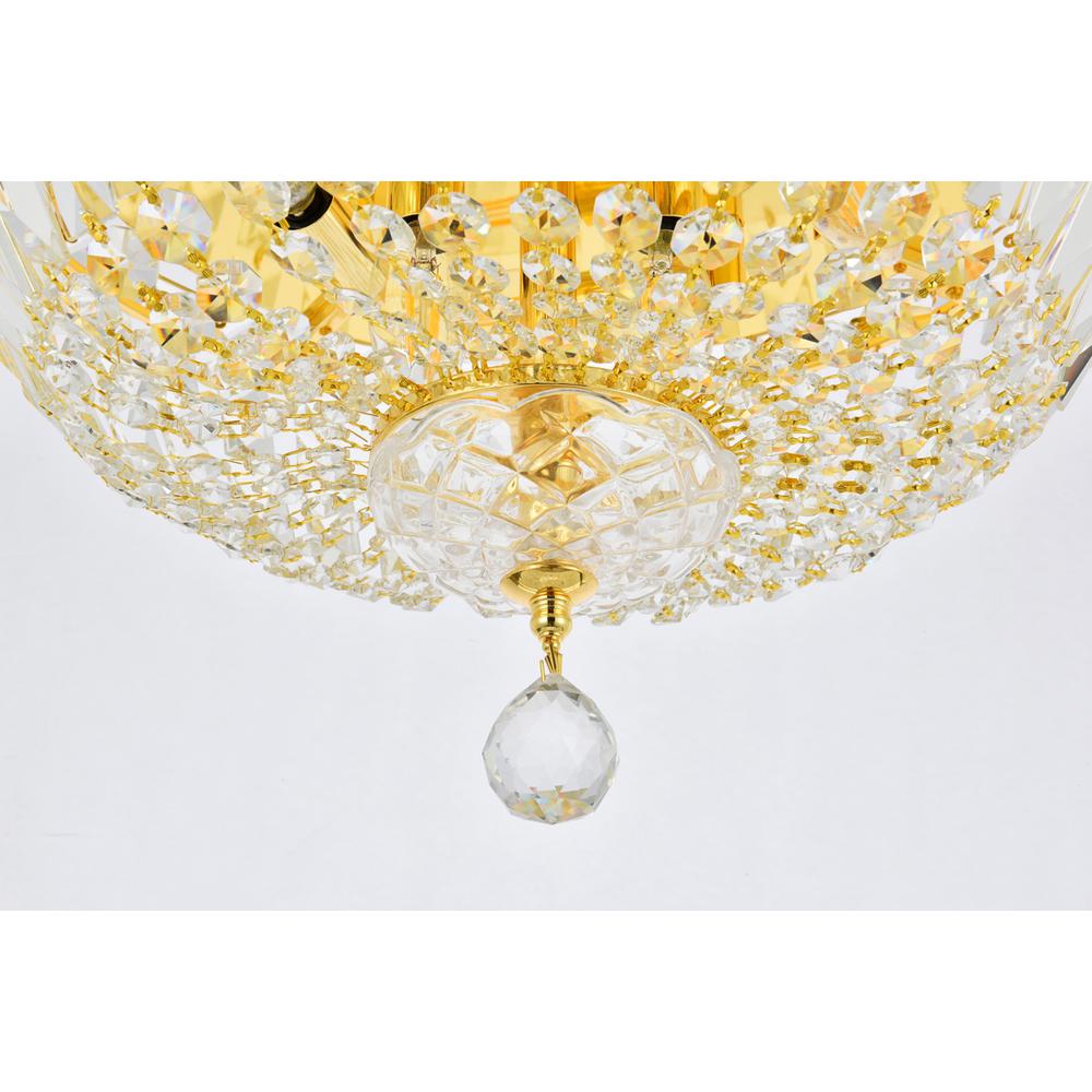 Tranquil 6 Light Gold Flush Mount Clear Royal Cut Crystal. Picture 3