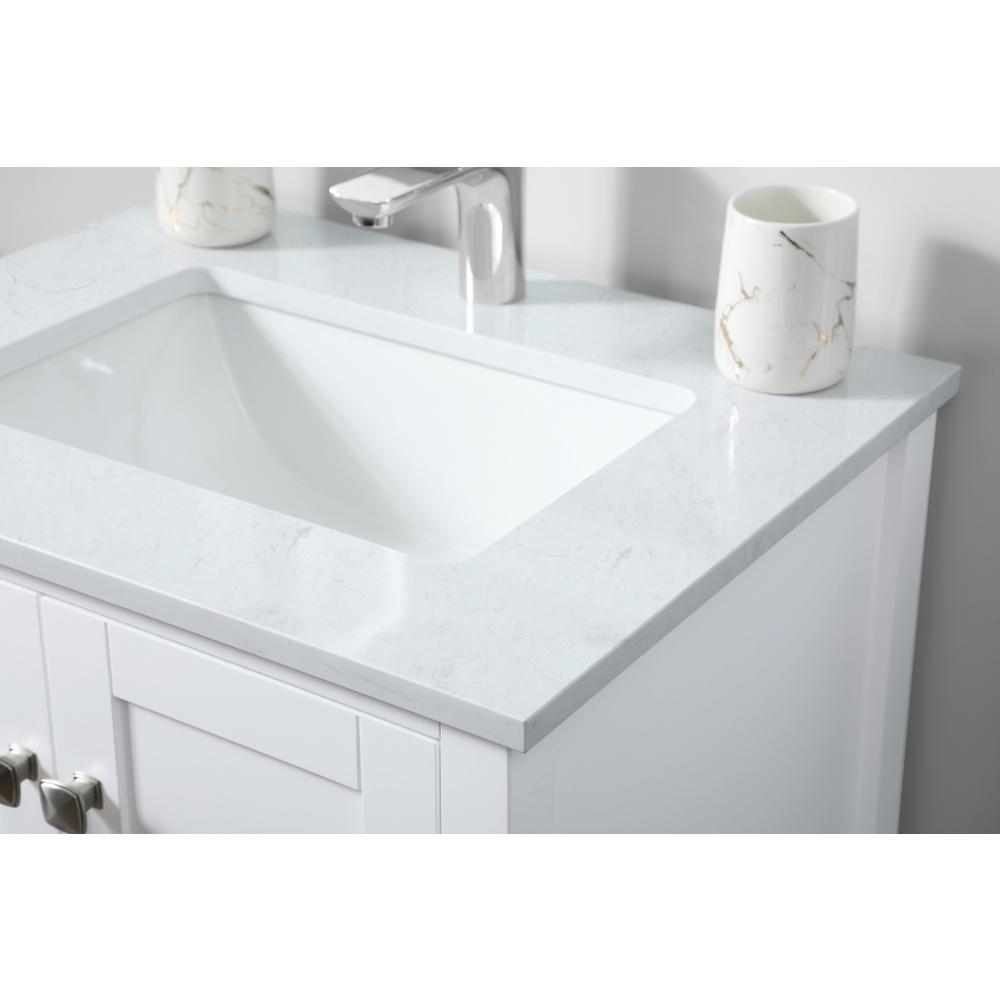 24 Inch Single Bathroom Vanity In White. Picture 5