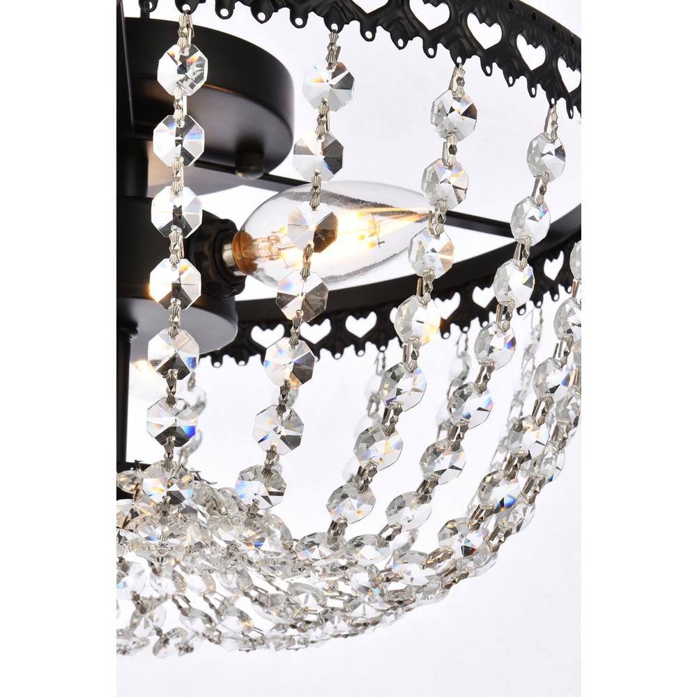 Kylie 12 Inch Flush Mount In Black. Picture 4