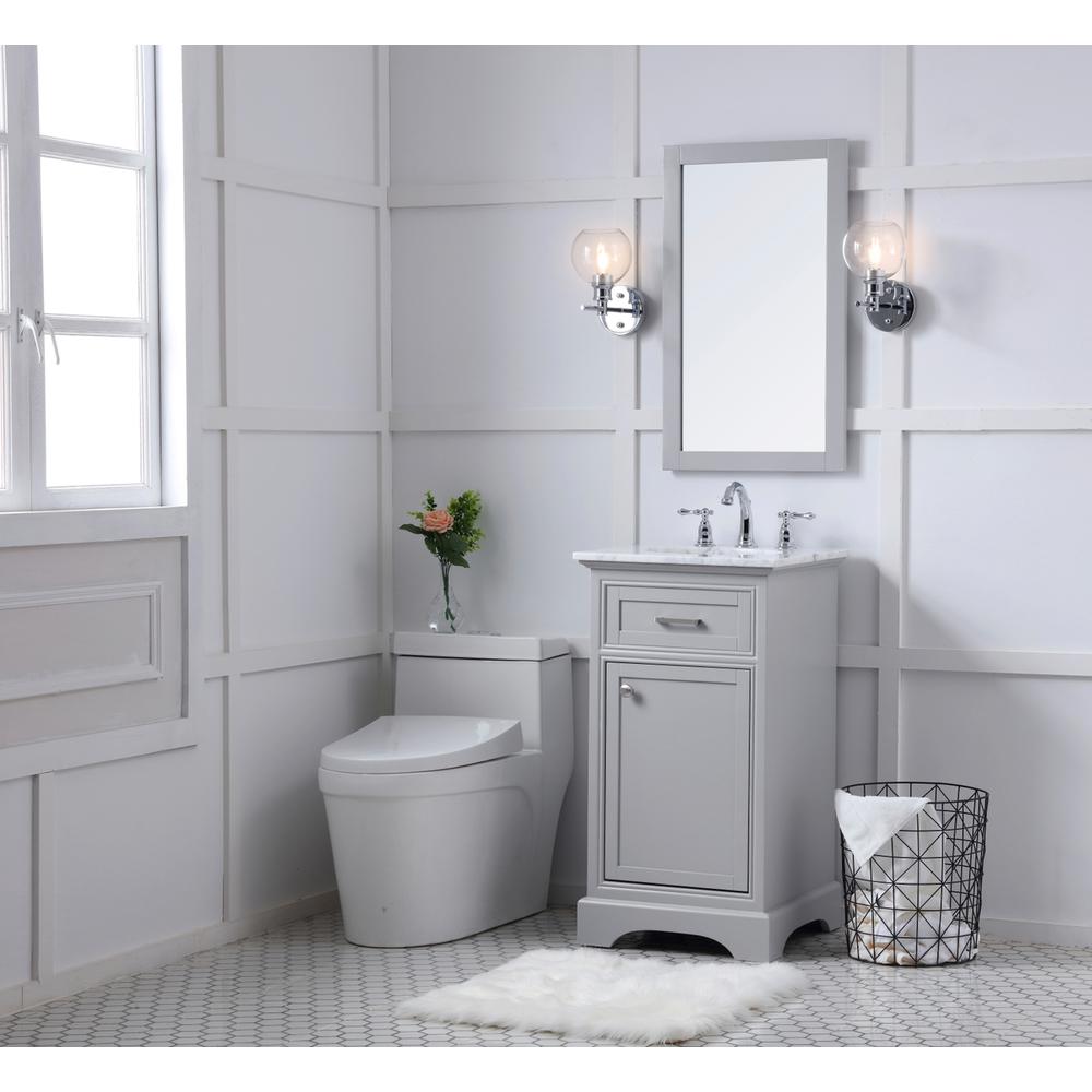 19 In. Single Bathroom Vanity Set In Light Grey. Picture 8