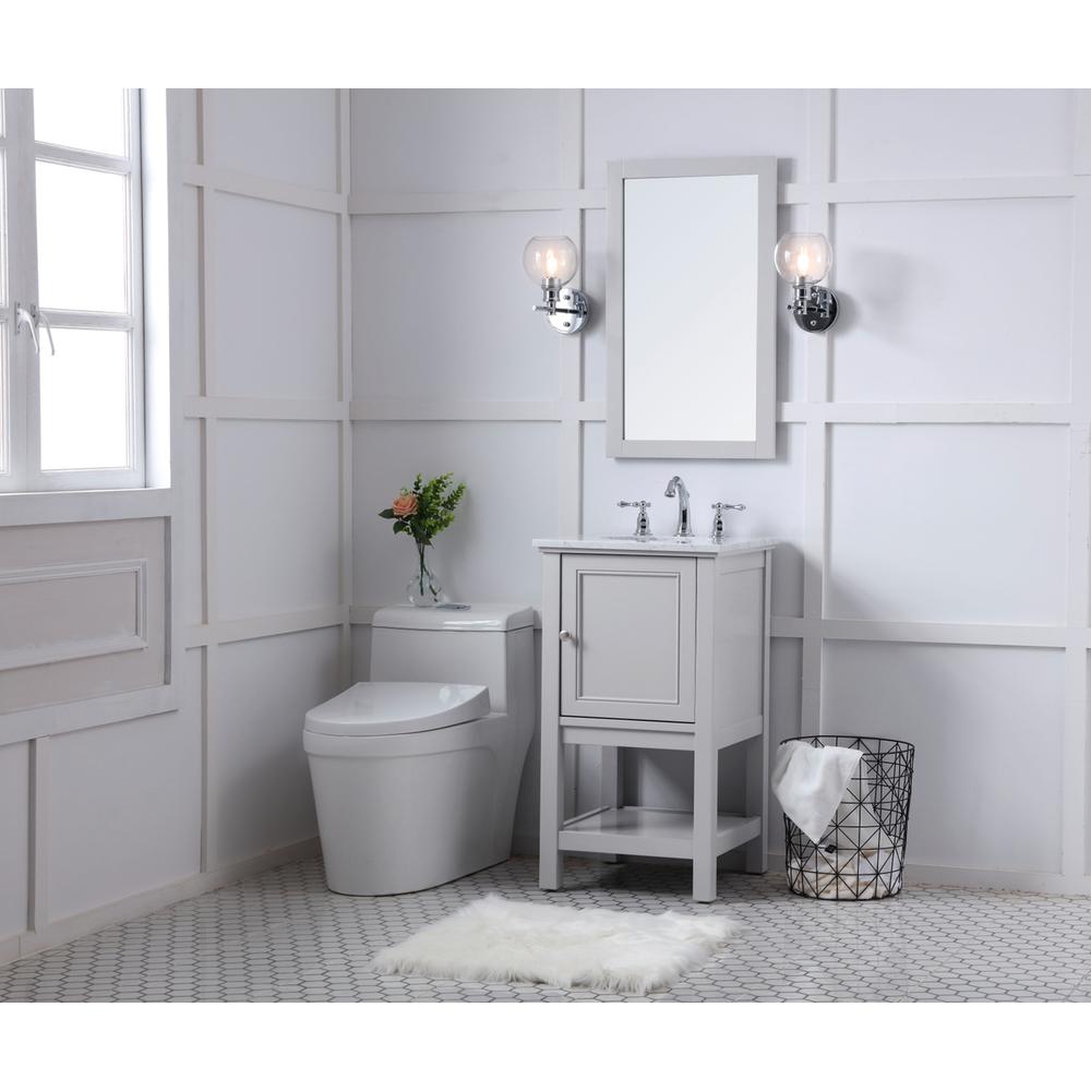 19 In. Single Bathroom Vanity Set In Grey. Picture 8