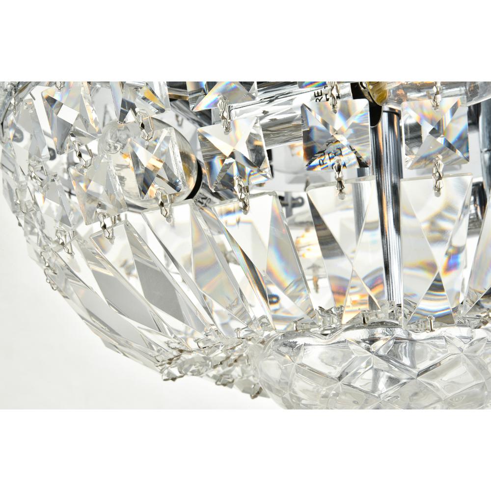 Tranquil 4 Light Chrome Flush Mount Clear Royal Cut Crystal. Picture 3