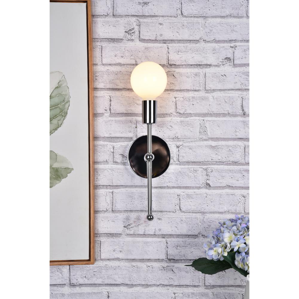 Keely 1 Light Chrome Wall Sconce. Picture 8