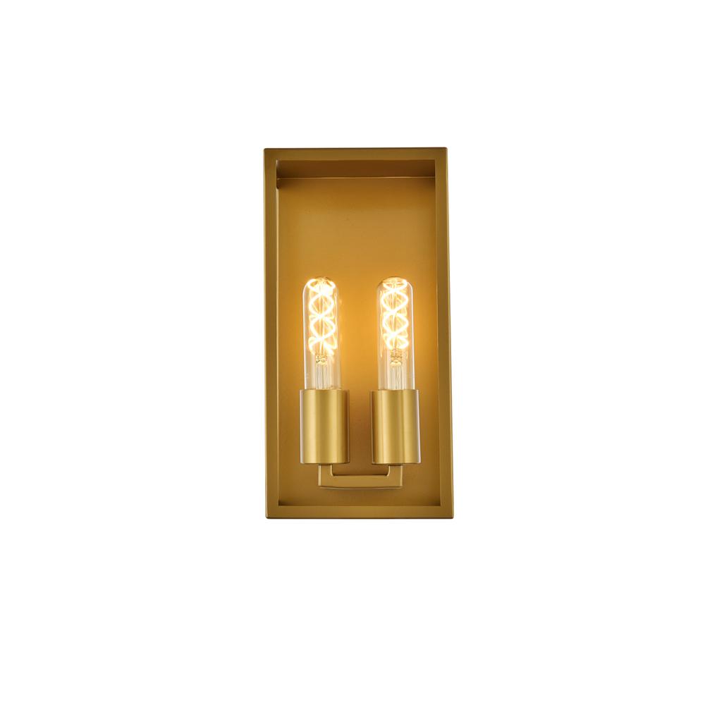Voir 2 Lights Wall Sconce In Brass. Picture 1