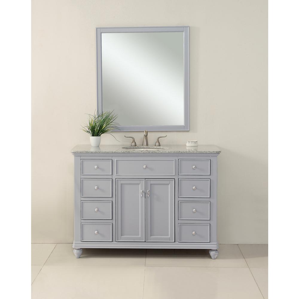 48 In. Single Bathroom Vanity Set In Light Grey. Picture 10