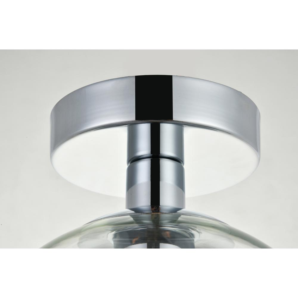Baxter 1 Light Chrome Flush Mount With Clear Glass. Picture 5