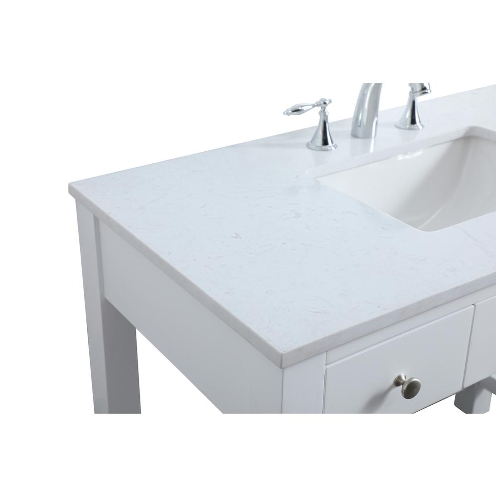 42 Inch Ada Compliant Bathroom Vanity In White. Picture 11