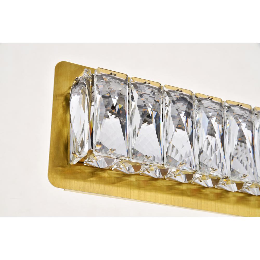 Monroe Integrated Led Chip Light Gold Wall Sconce Clear Royal Cut Crystal. Picture 4