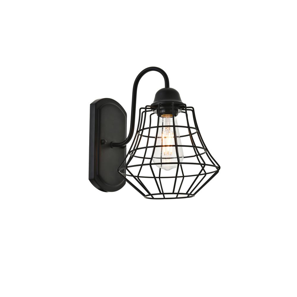 Candor 1 Light Black Wall Sconce. Picture 1