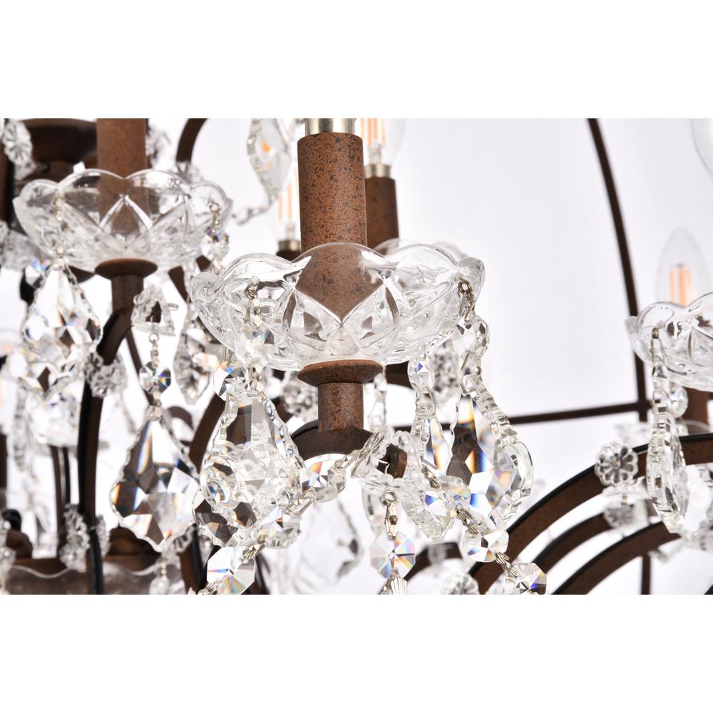 Geneva 18 Light Rustic Intent Chandelier Clear Royal Cut Crystal. Picture 5