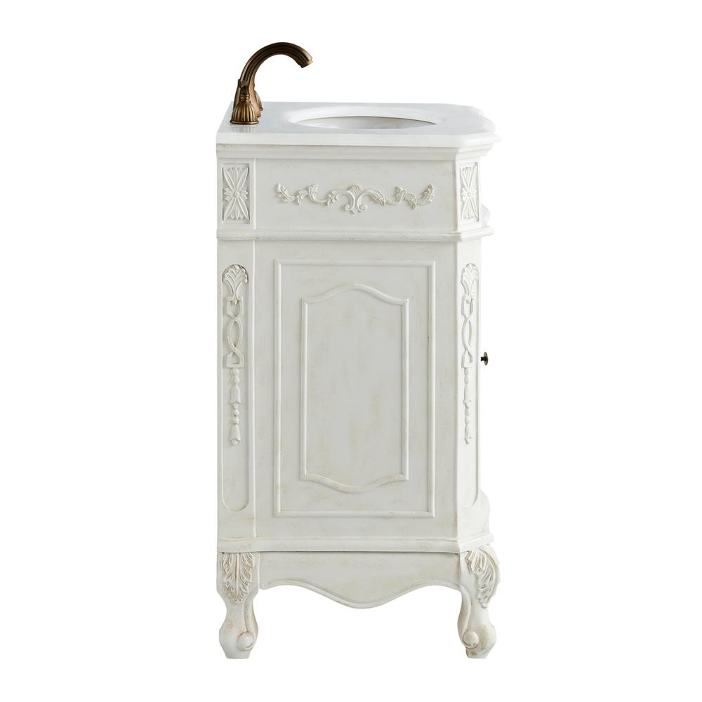 21 Inch Single Bathroom Vanity In Antique White. Picture 3