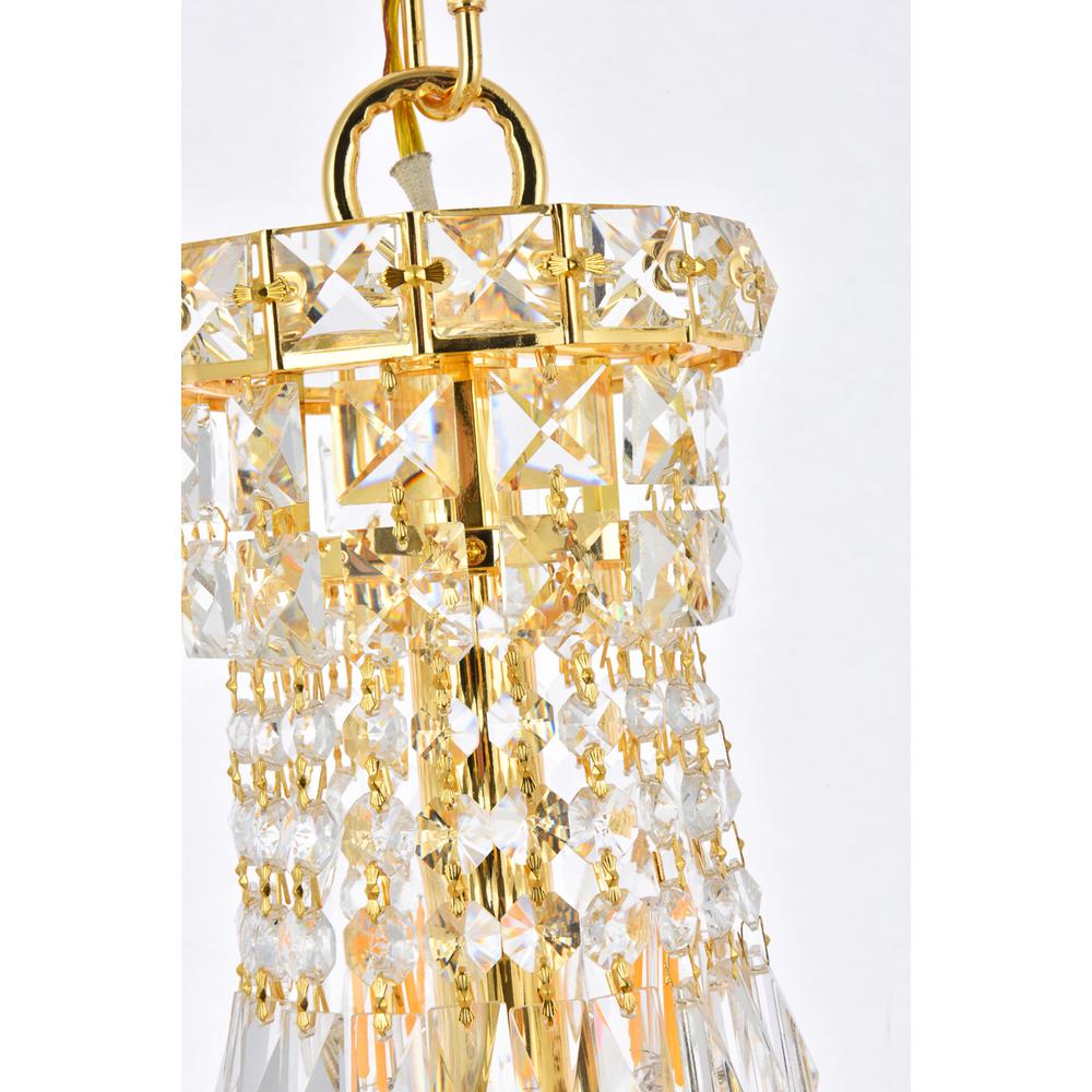 Tranquil 6 Light Gold Pendant Clear Royal Cut Crystal. Picture 5