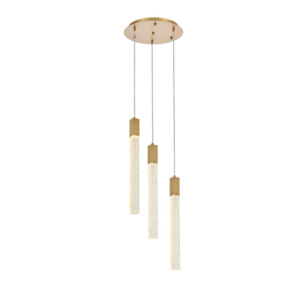 Weston 3 Lights Pendant In Satin Gold. Picture 1