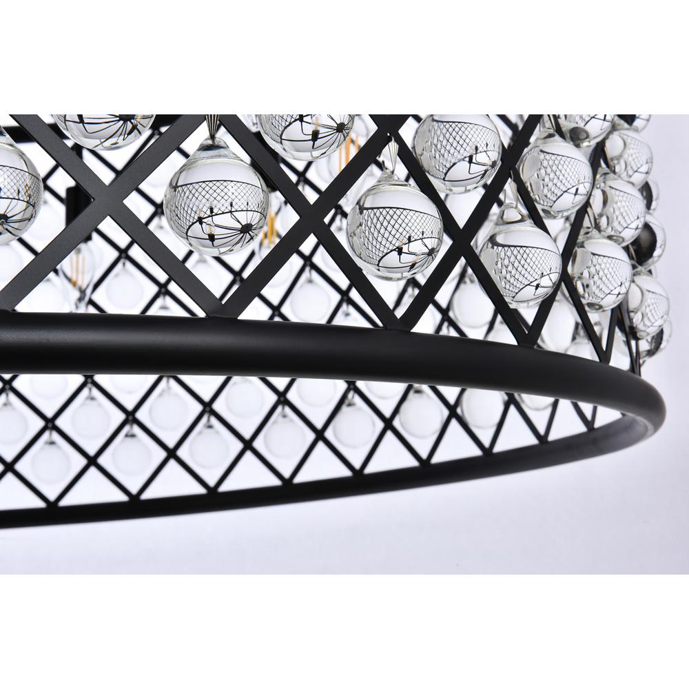 Madison 10 Light Matte Black Chandelier Clear Royal Cut Crystal. Picture 3
