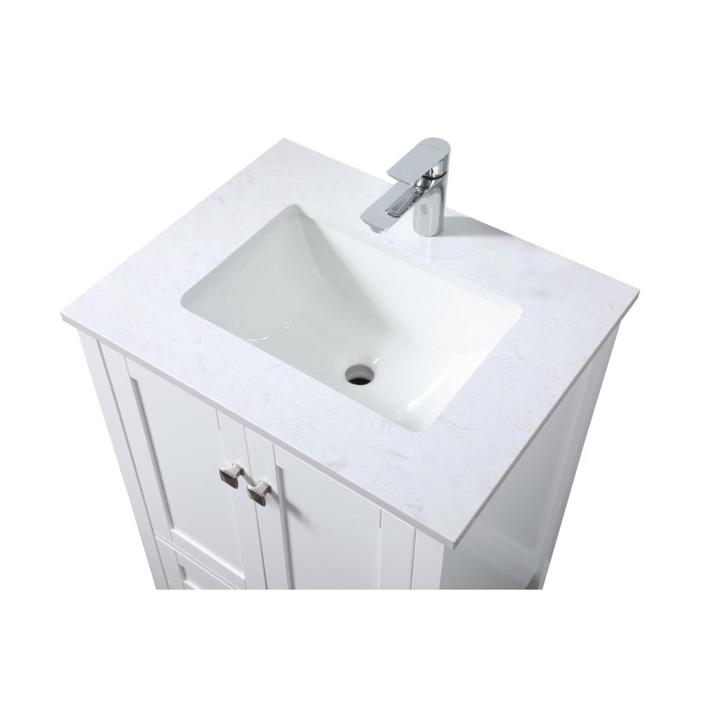 24 Inch Single Bathroom Vanity In White. Picture 11
