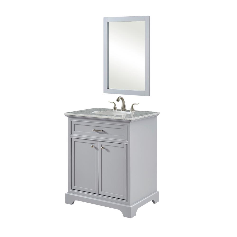 30 In. Single Bathroom Vanity Set In Light Grey. Picture 1