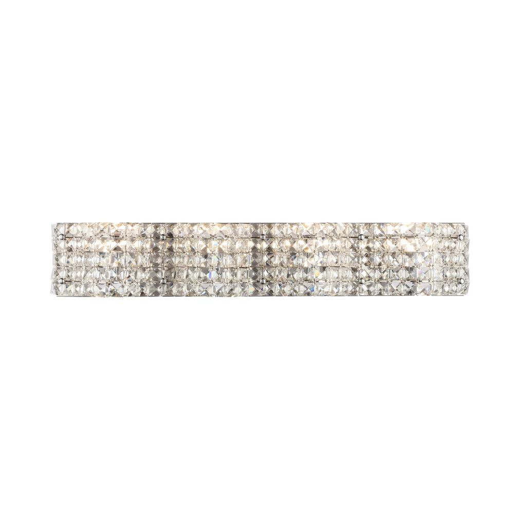 Ollie 4 Light Chrome And Clear Crystals Wall Sconce. Picture 2