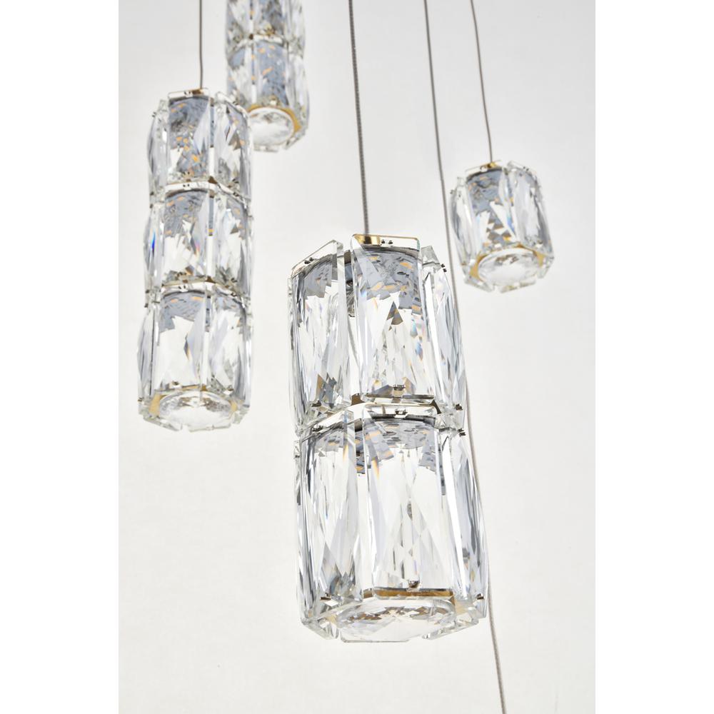 Polaris Led Light Gold Pendant Clear Crystal. Picture 3