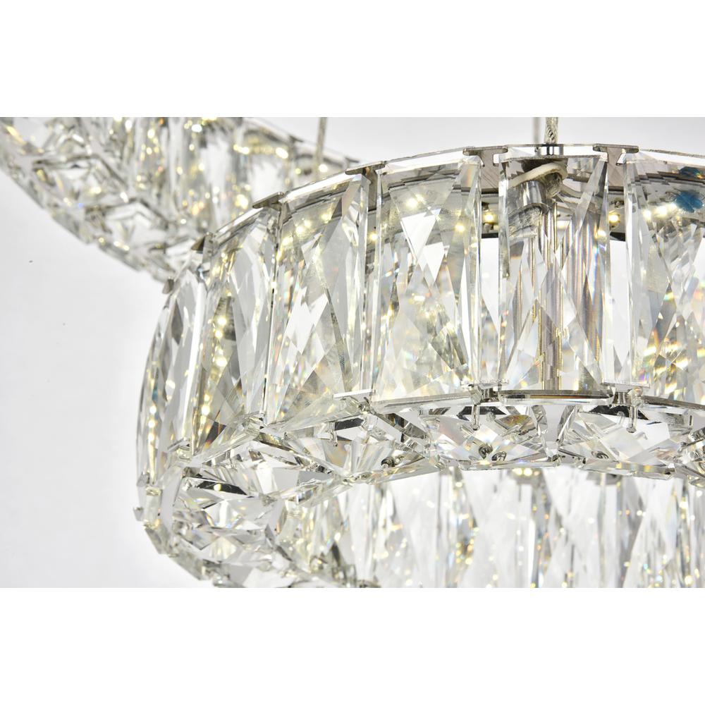 Monroe Integrated Led Chip Light Chrome Pendant Clear Royal Cut Crystal. Picture 4